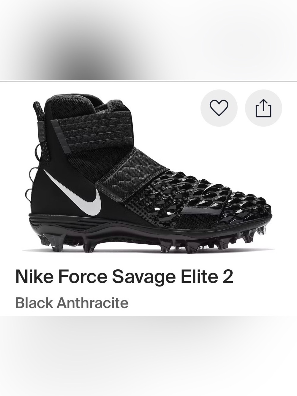Nike Force Savage Elite 2 Football Cleats 11.5